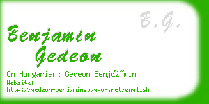 benjamin gedeon business card